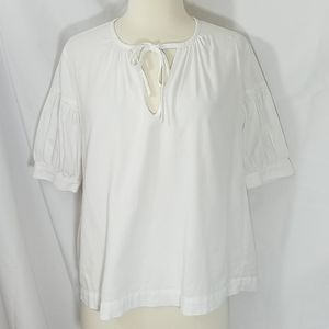 Madewell Peasant Tie-front Blouse